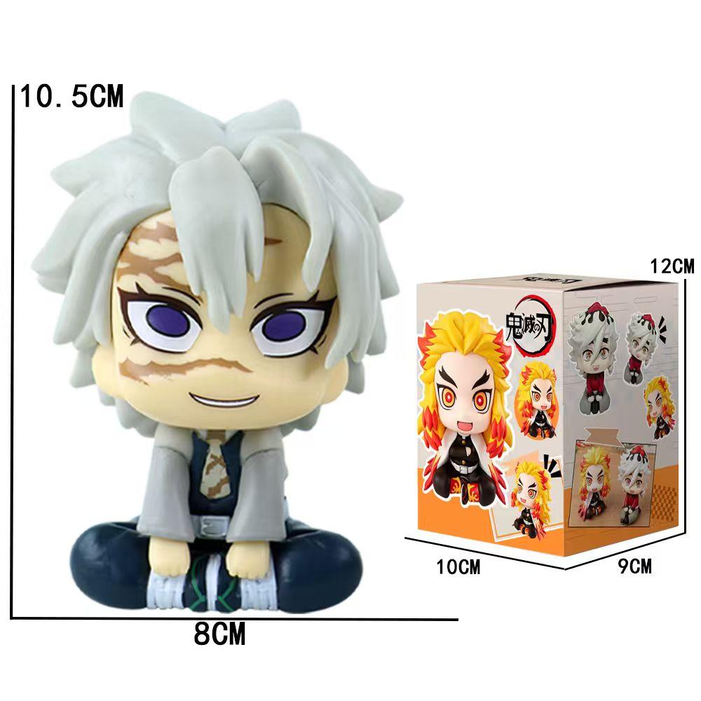 Q-Version Dämonentöter Sitzende Geisterpuppe Tanjiro Nidouzi Inosuke Zenizu Figur Actionfigur Filmmodell Spielzeugpuppe