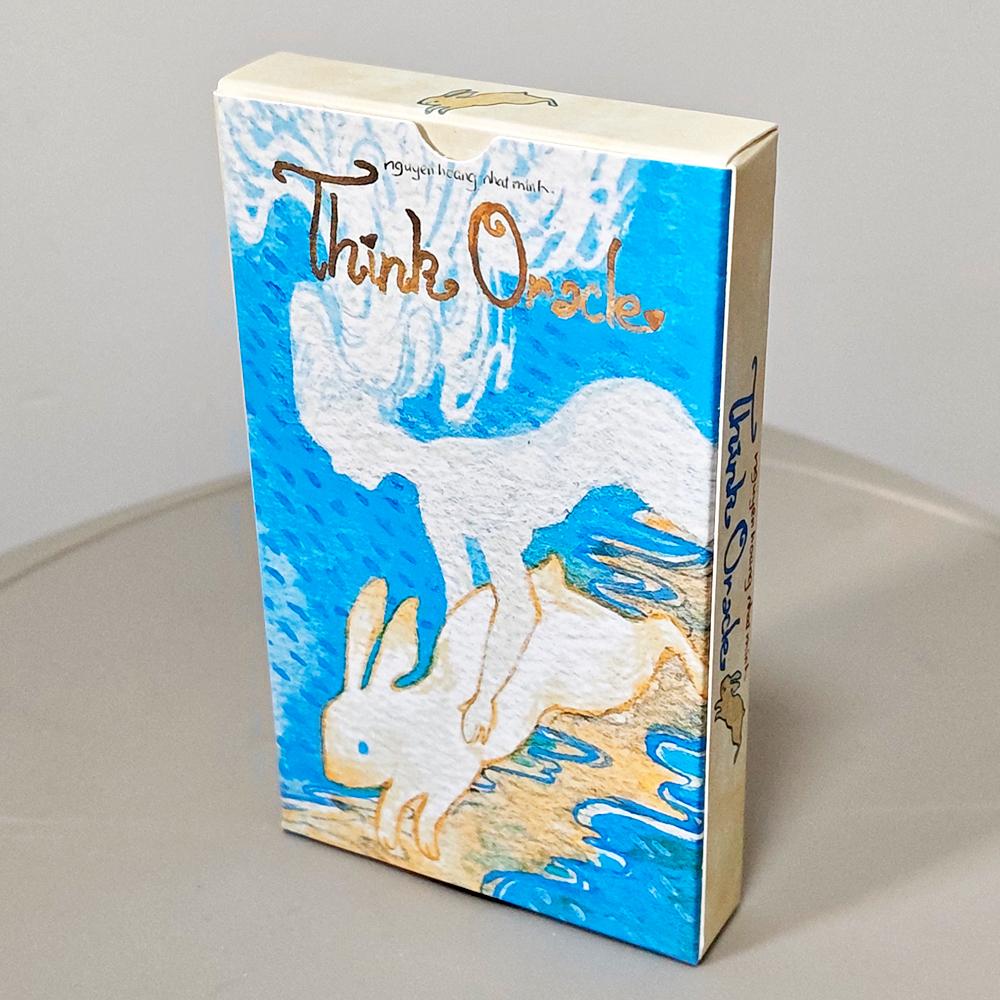 Think Oracle Deck 12*7cm 35 Hand-Painted Cards for Intuition & Emotional Resilience,double-embossed Cardstock