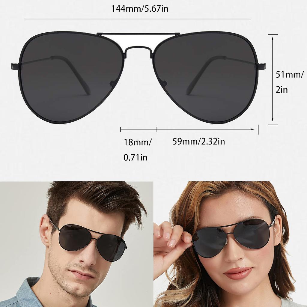 Aviator Sunglasses for Men Women Retro Men's Sunglasses Mirror Lens for Driveing Traveling Fishing Outdoors UV400 Protection