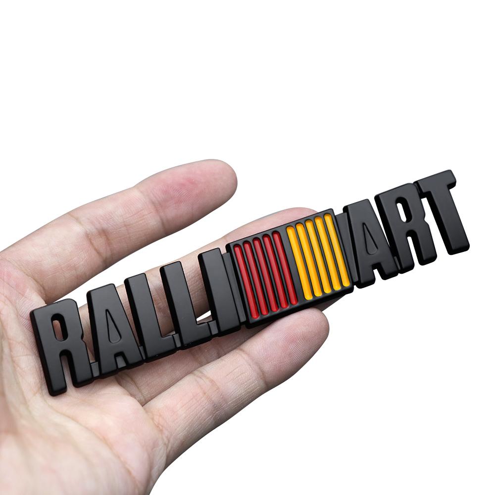 Car Front Grille Emblem Side Badge For Mitsubishi RALLIART Lancer Outlander L200 ASX Pajero Eclipse Galant Sticker Accessories
