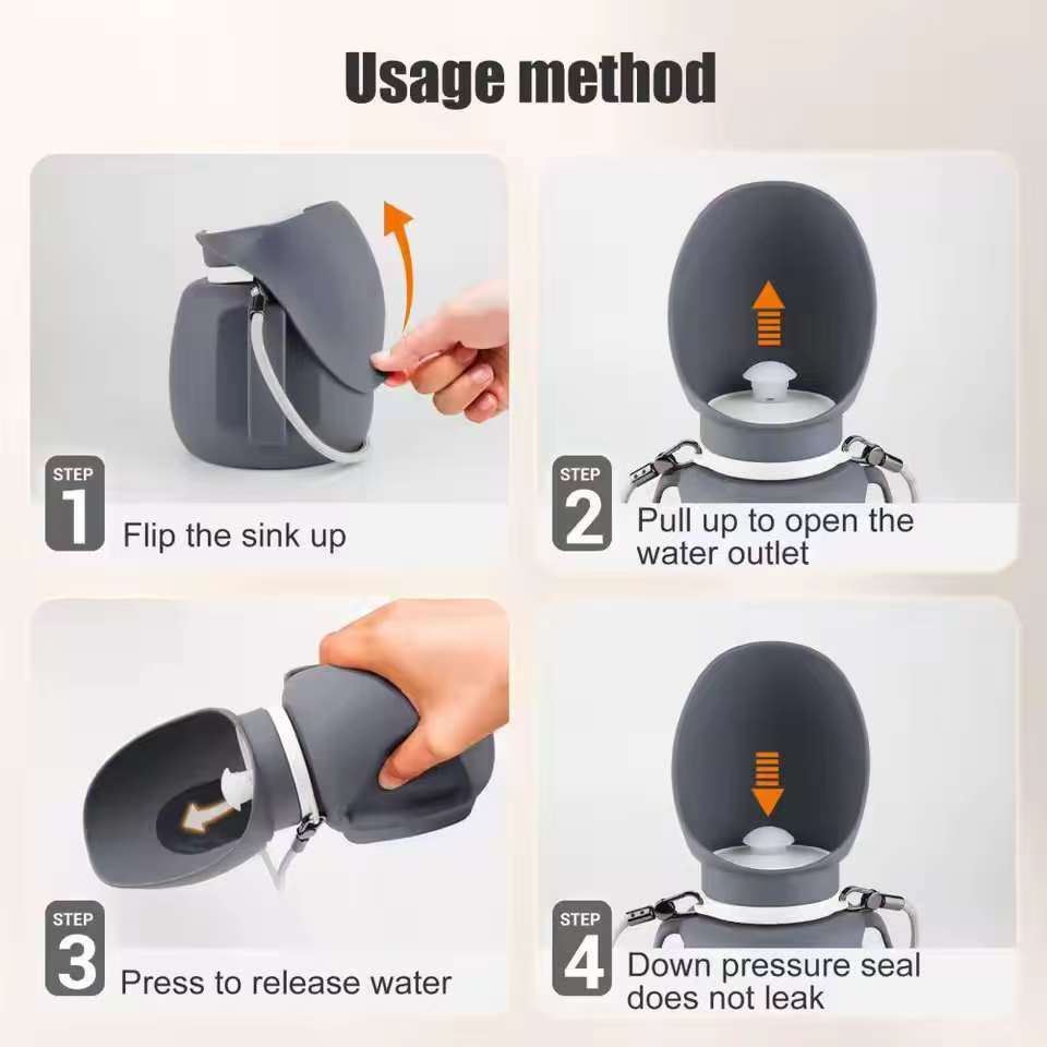 Portable Dog Water Bowl with Clamp Handles Portable Dog Water Bottle with Leak Proof Design for Outdoor for Pets for Long