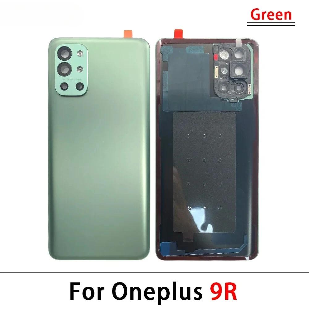 Glass Back Cover For Oneplus 9 9R 10 Pro Rear Panel  Replacement Rear Housing with Adhesive  With Camera Lens