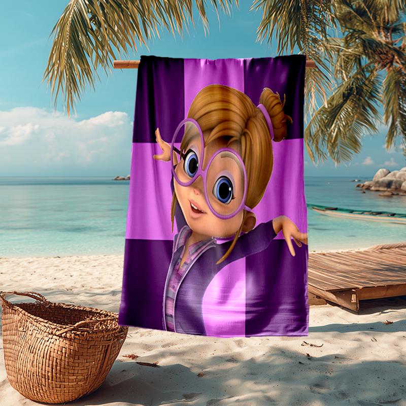 Asciugamano da Spiaggia Ultra-Morbido con Tema Alvin e i Chipmunks, Ideale per Piscina - Campeggio, Immersioni - Essenziale Perfetto per Viaggio, Asciugamano da Spiaggia Vivace.
