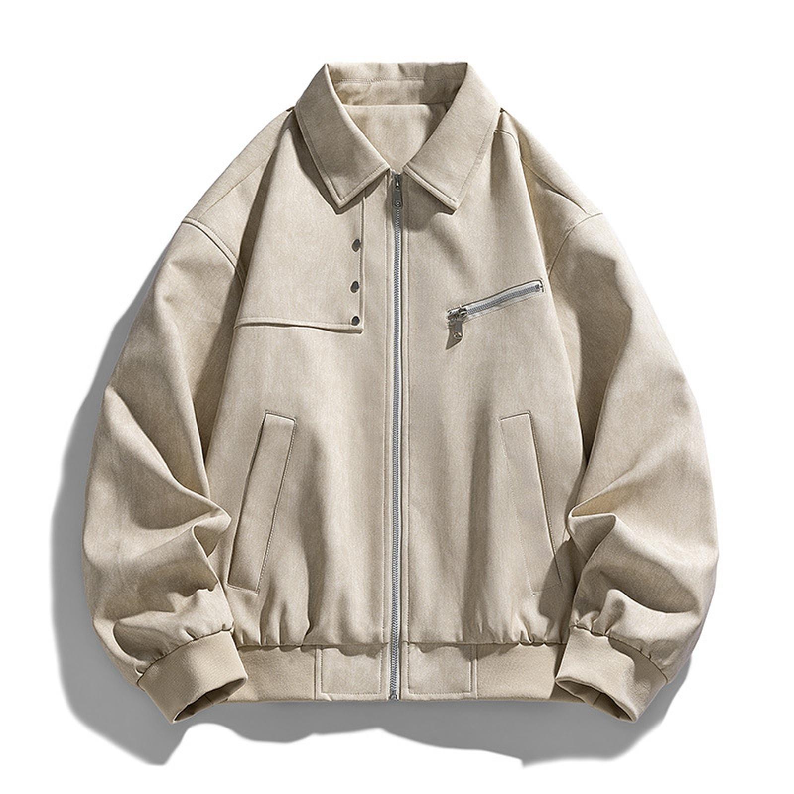 

Американская ретро куртка с лацканами для мужчин и женщин, свободная повседневная мотоциклетная куртка из состаренной кожи всех видов XXXL хаки