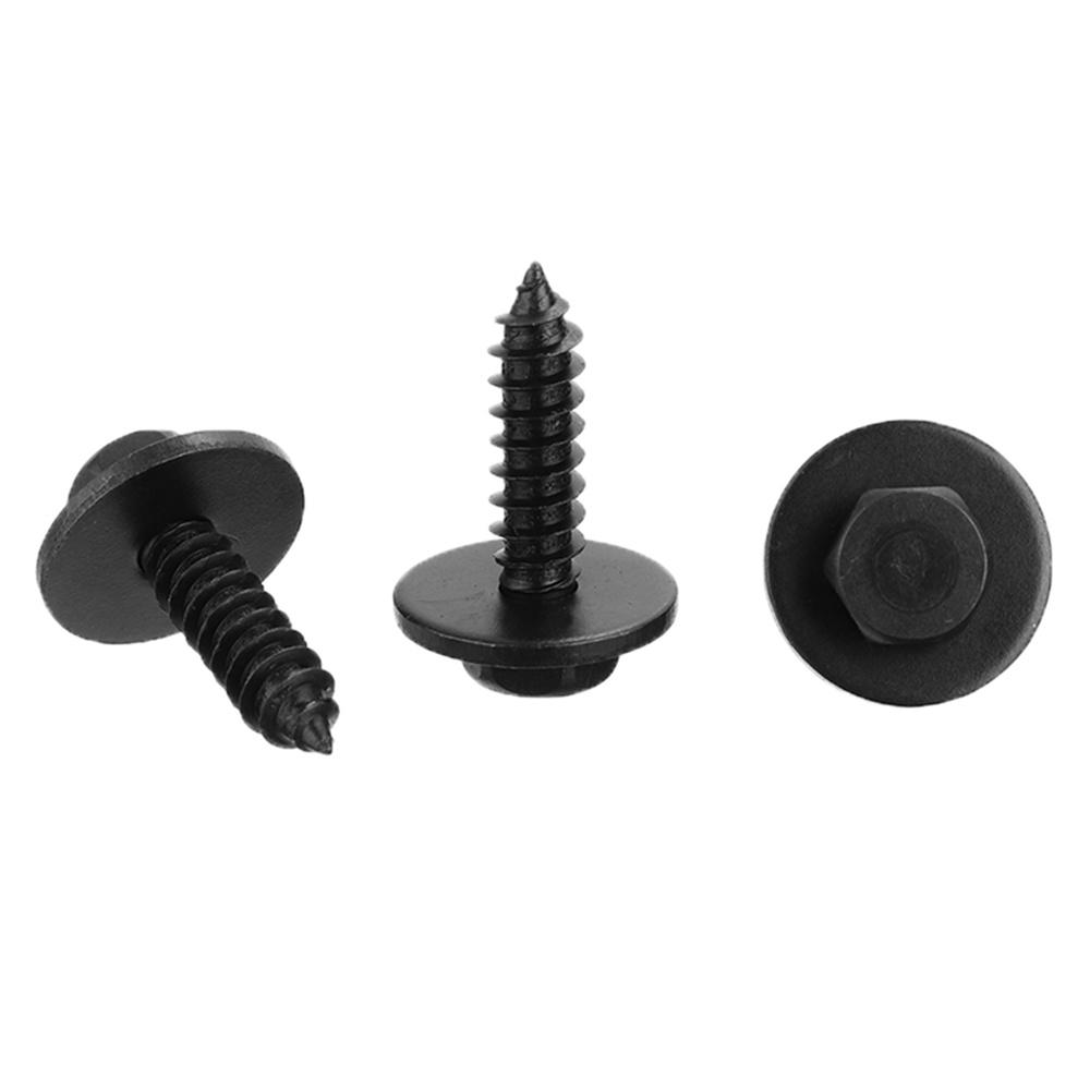 100Pc Metal Car Screw Body Fender Bumper Retainer Clips 7mm Hex (4.2-1.41x22mm)