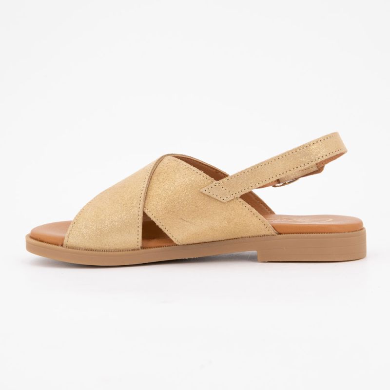 Sandales gold avec boucle doré Fille CARLA TORTOSA