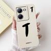 For vivo Y78 China 5G V2278A Case Fashion Design Letters A-Z Soft Silicone Cover Coque For VIVO y78 Y78 6.64" Phone Shell Fundas