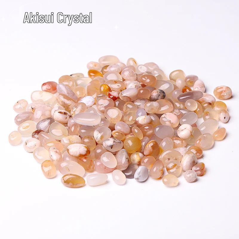 Cherry Blossom Agate Pebble for Fish Tank, Flower Pot, & Hydroponics Decor