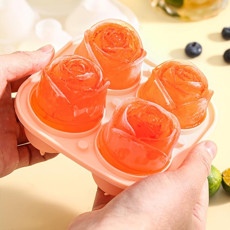 1PC Food Rose Large Ice Cube Mold, Ice Making Artifact, Whiskey Household Silicone Freezer