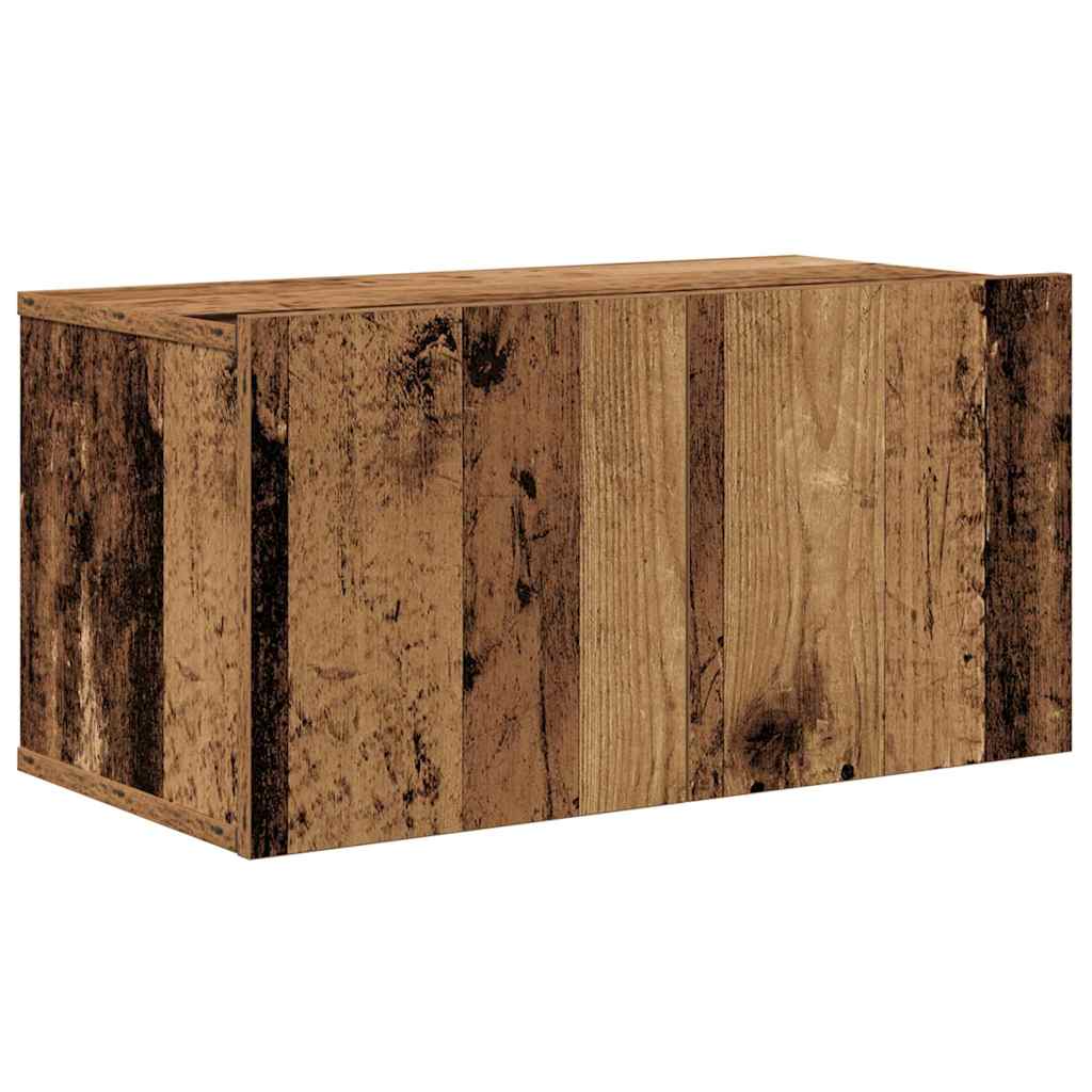 Wall Mounted TV Cabinet Set 5 pcs Reclaimed Wood Effect Particleboard