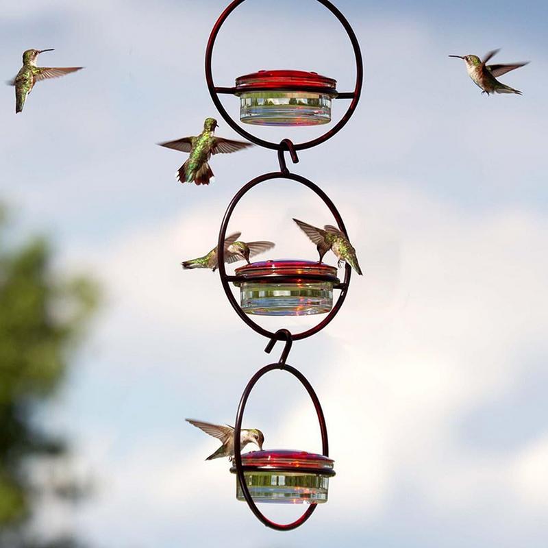 Humming Bird Feeders For Outdoors Round Feeding Tray Bird Feeders For Outdoors For Women Mom Hummingbird Lover Garden Watching