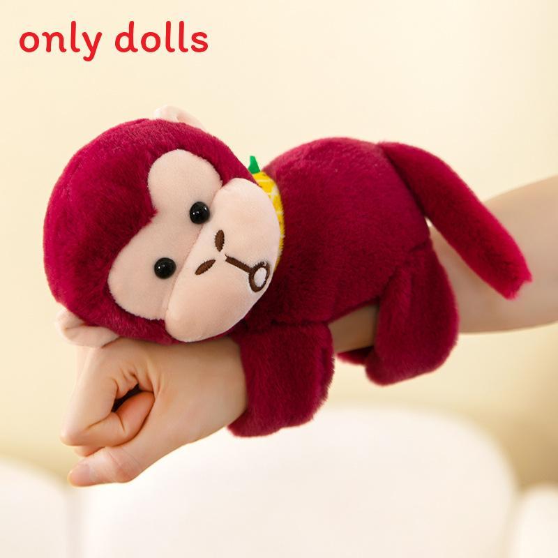 

Плюшевая повязка на голову с кольцом для рук Капибара Обезьяна Тигр Панда Для детского дня рождения и в качестве коллекционного декора Red