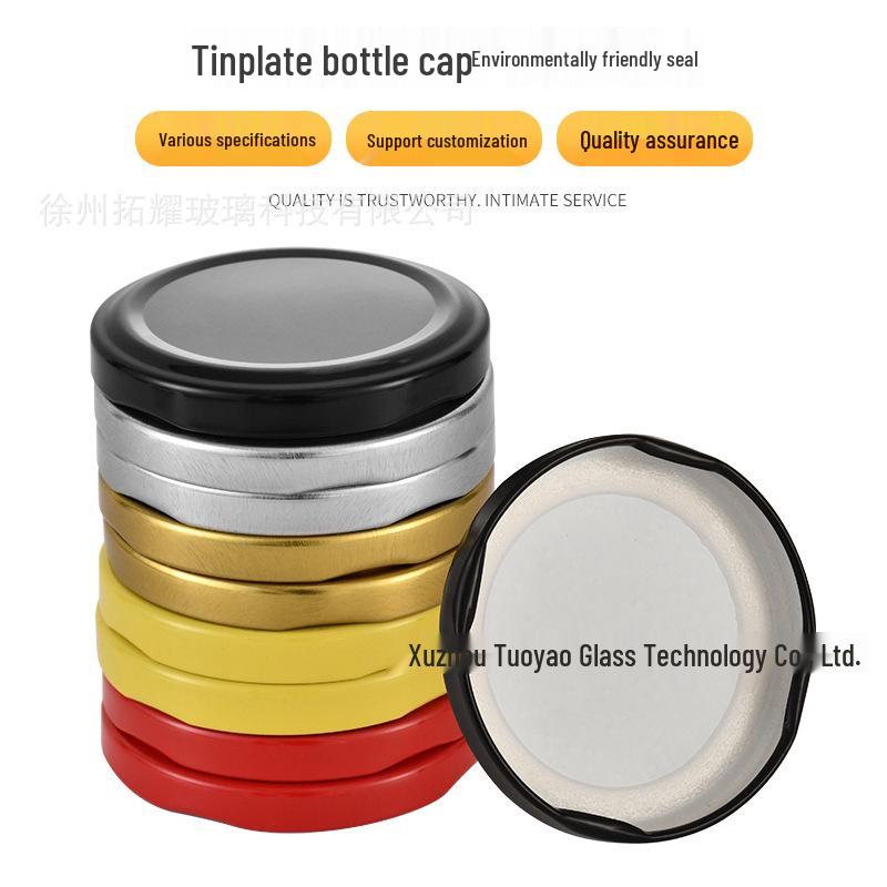 

Скляна пляшка з кришкою з жерсті харчової якості, стійка до високих температур 38# Red