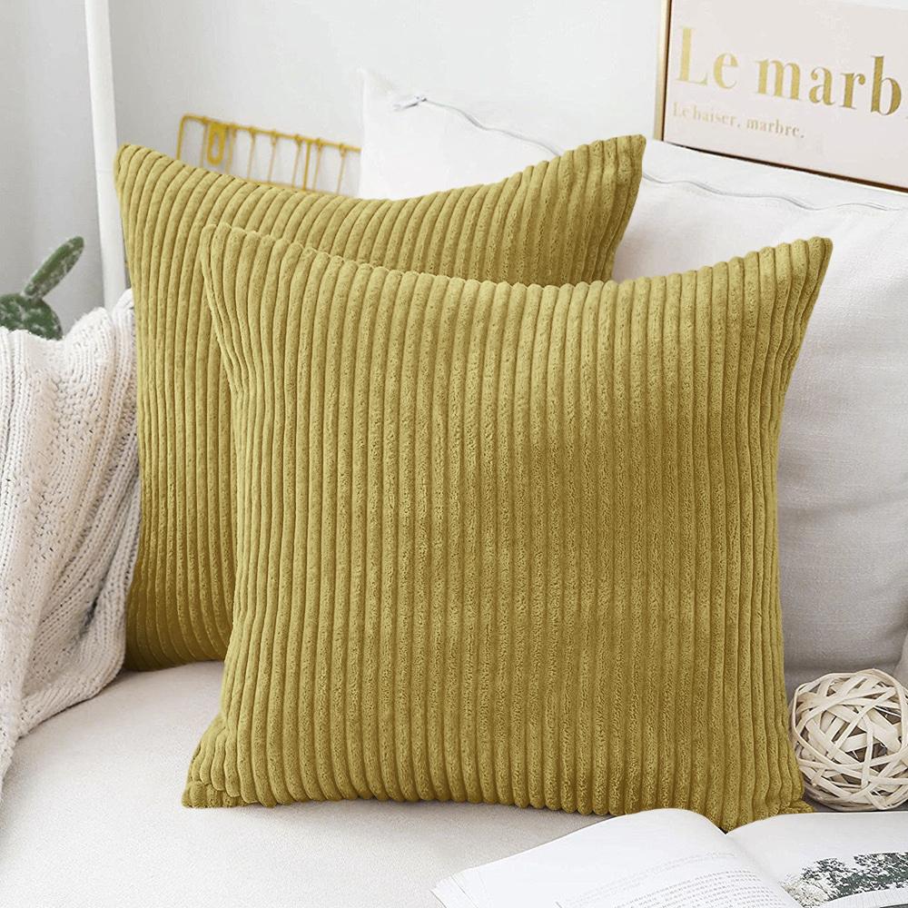 Mjuk Plysch Flanell Kuddfodral Manchestertyg Kuddfodral 40X40 45X45 50x50cm Fluffigt Soffkuddfodral för Soffa Vardagsrumsinredning