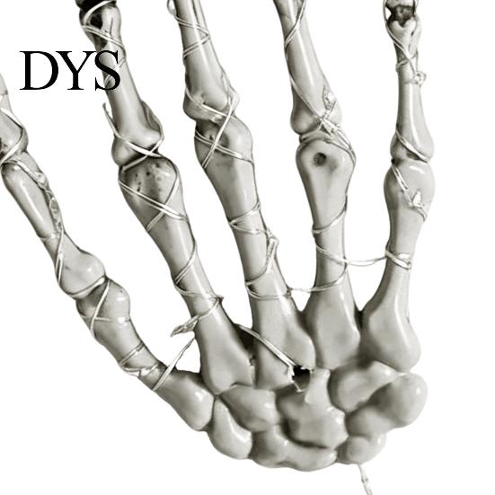 Battery Operated Party Ornaments Halloween Skeleton Hand Hanging Lights, Purple LED Light Up Claw Glowing Ghostly Lamps Lantern, Spooky Atmosphere