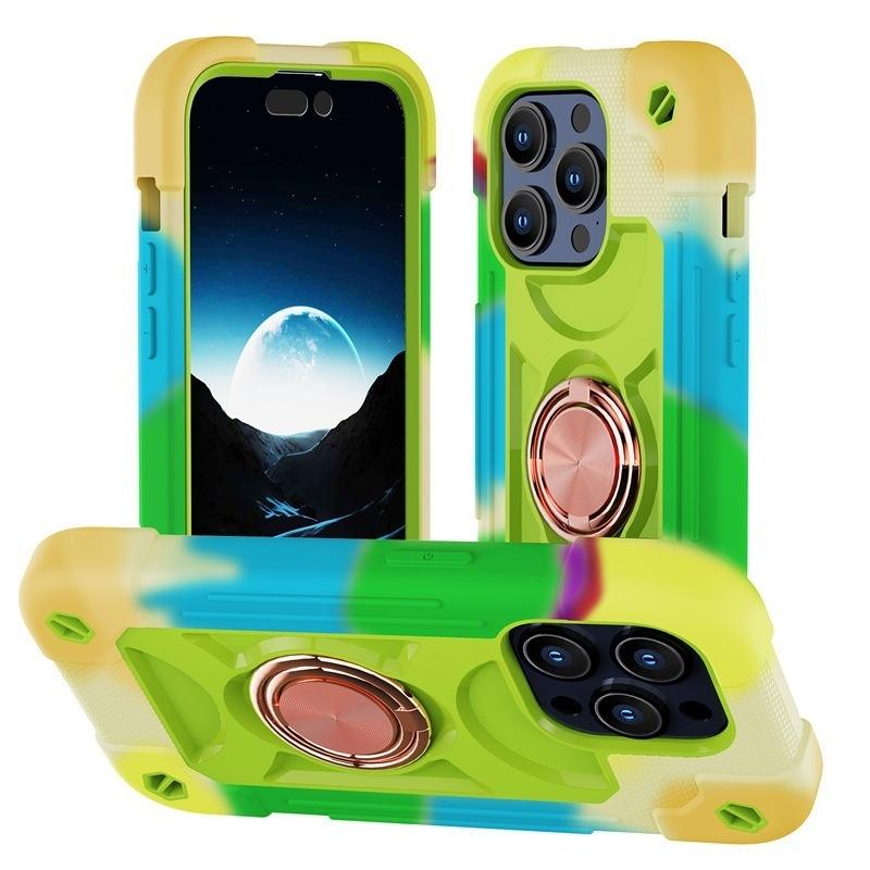 Luxury Heavy Duty Ring Holder Lanyard Case for iPhone 17 ProMax 16e PC TPU Armor Cover for iPhone 11 12 13 14 15 16 Pro Max Plus