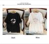 Plus Size Women's Loose Round Neck Mid-Length Short Sleeve T-shirt (Bust 150/160)
