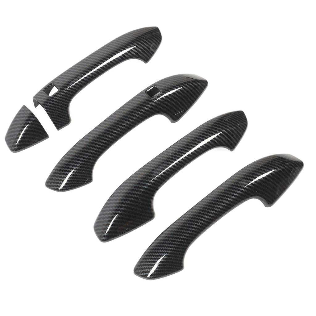 Exterior Door Handle Cover Carbon Fiber Pattern Outside Door Handle Decoration Trim Replacement for