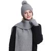 High Quality Winter Knitted Warm Set Custom Logo  Winter Gifts for Men and Women Scarf Beanie Hat and Gloves