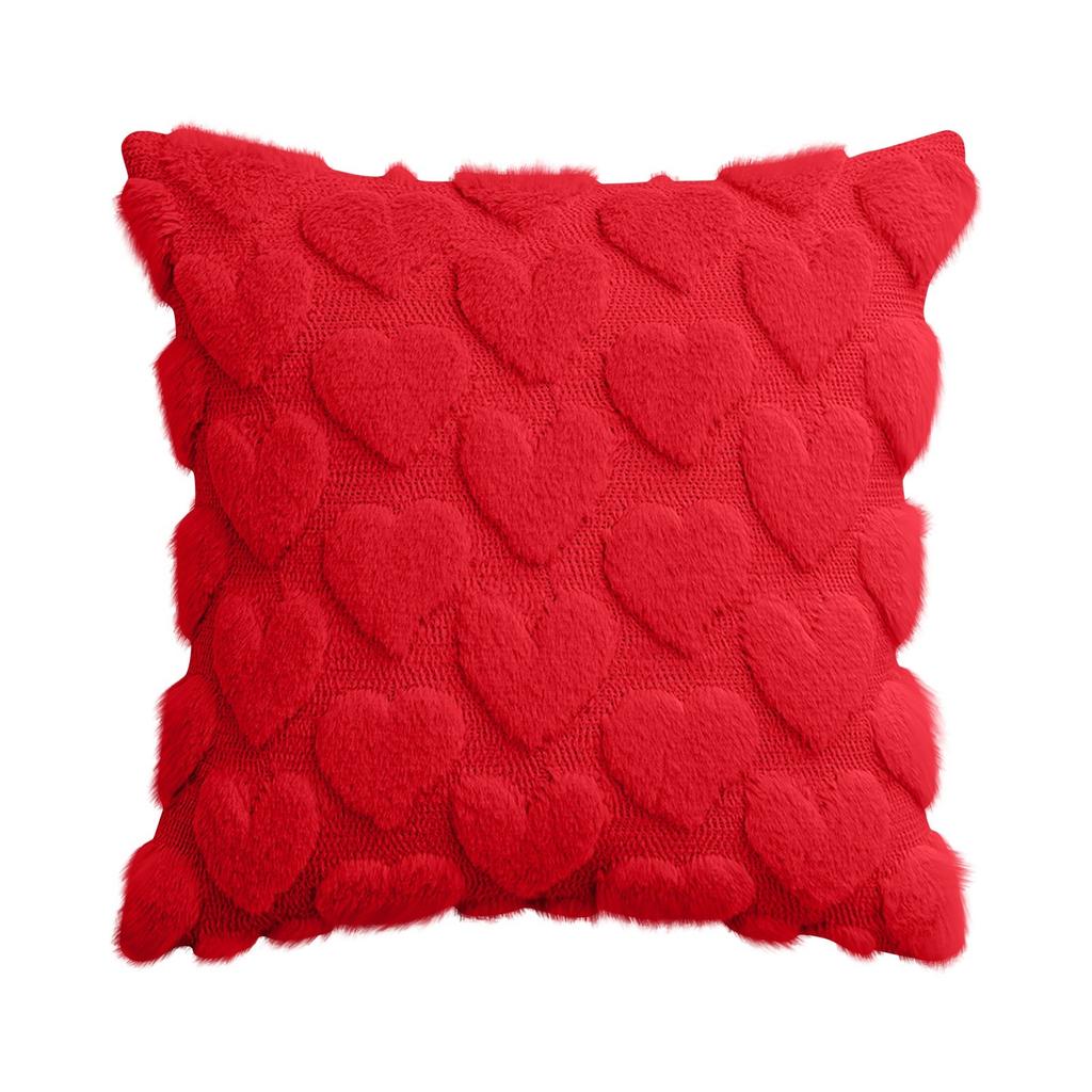 Valentinstag Liebe Plüsch Kissenbezug, Wohnzimmer Sofa, Herzförmiges Kissen, Kissenbezug