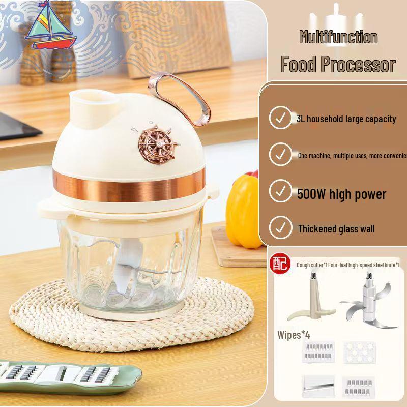 

Multi-functional Food Processor: Meat Grinder, Vegetable Chopper, and Dough Maker 3L Grinder
