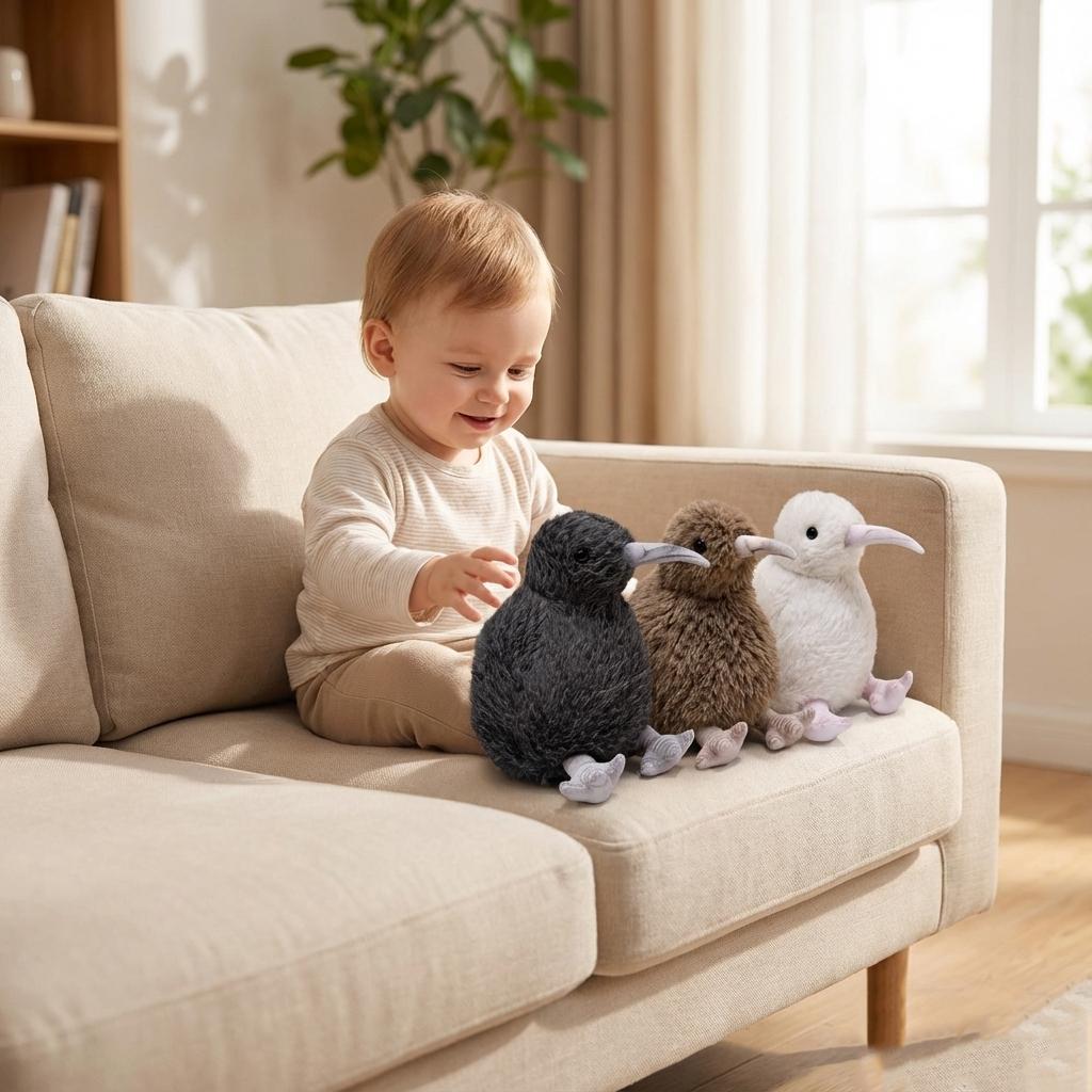 20cm Cute Lifelike Kiwi Bird Plush Toy Soft Pillow New Zealand Stuffed Plush Animals Kids Toy Gift for Children irthday Gift