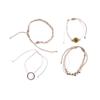 Pulseira da amizade Pulseira de corda trançada Pulseira de casal ajustável Conjunto de joias para festa Presentes