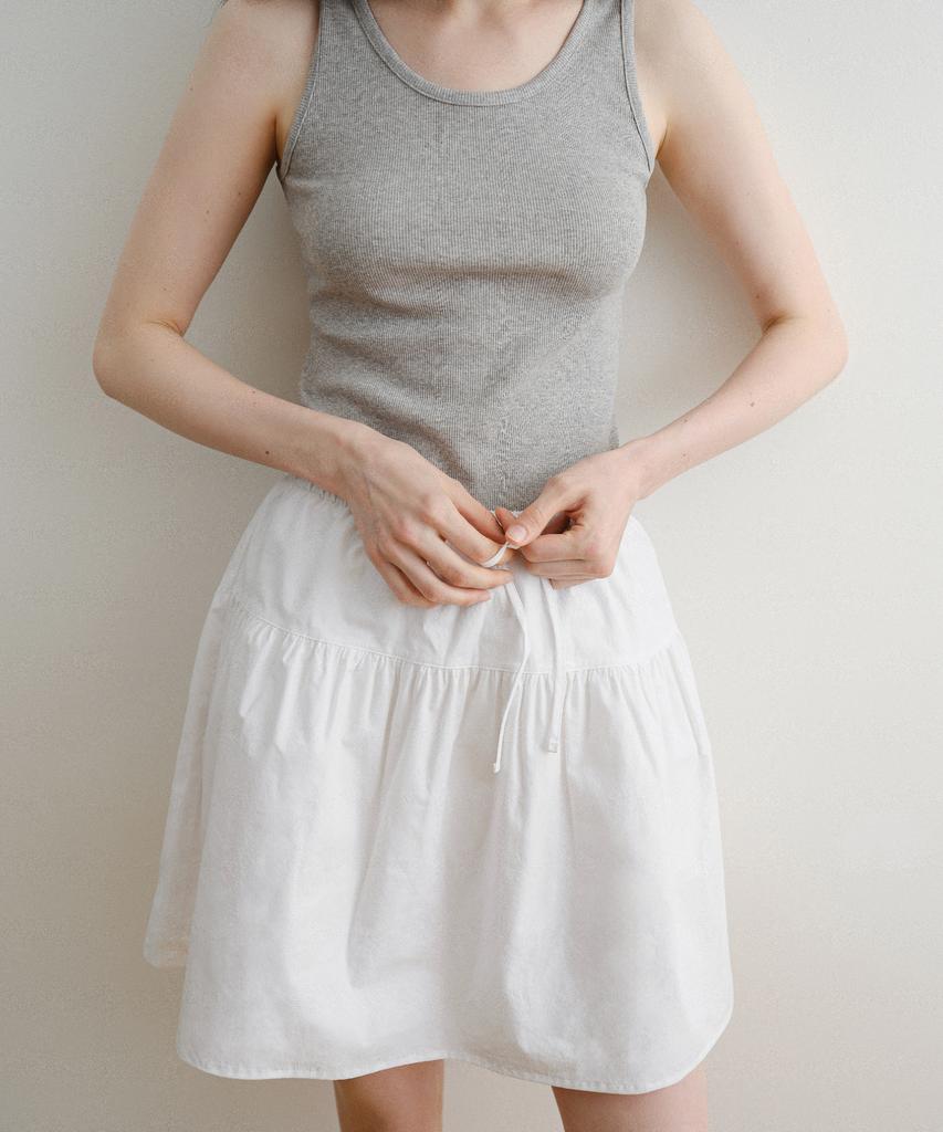 D Noah Mare Flare Skirt (White)