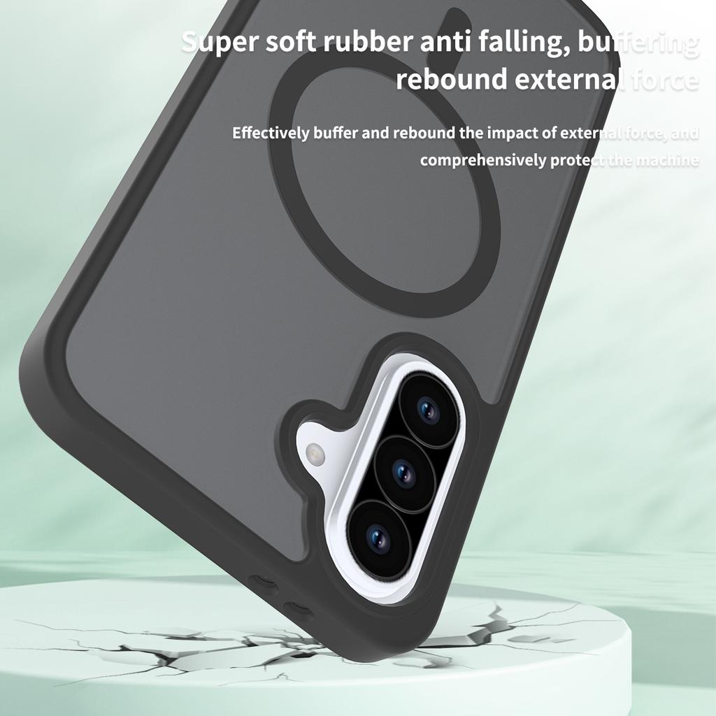 Für Samsung Galaxy A36 5G/A56 5G Hülle Kompatibel mit MagSafe TPU Rahmen Acryl Rückseite Handyhülle Skin Touch