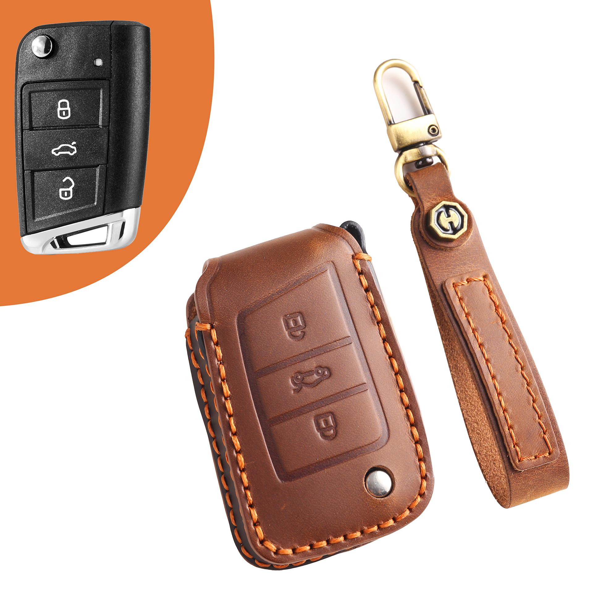

Volkswagen key cover is suitable for Langyi Suiteng Maiteng Lingdu Bora Passat Tiguan L leather buckle.