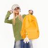 Schoolbag New Lightweight Schoolbag College Students Large Capacity Simple High Value Solid Color Lightweight High School Students Versatile Backpack