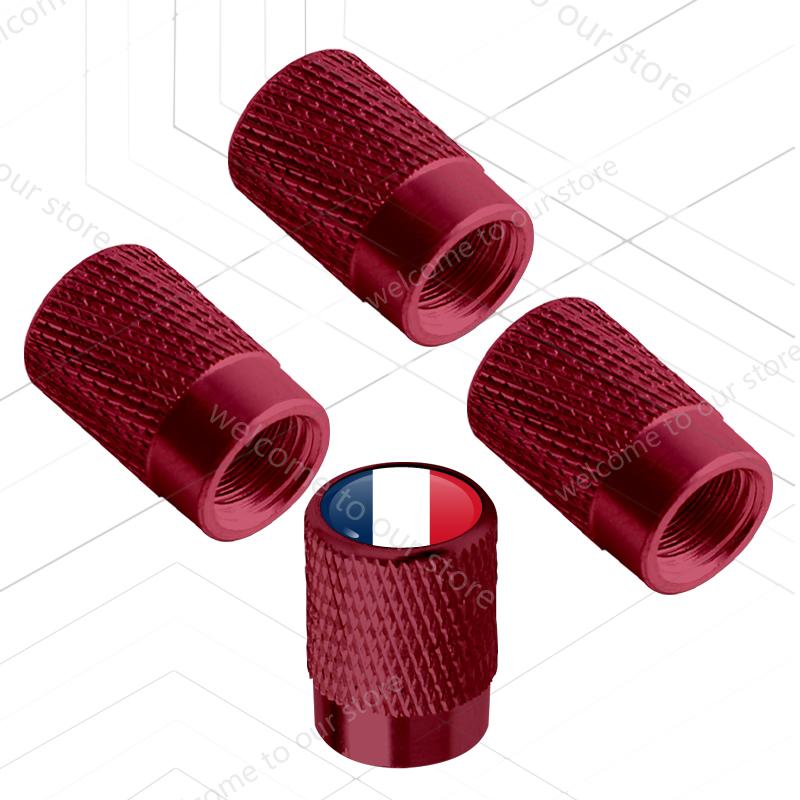 4 Stuks/Set Voor Frankrijk Italië Duitsland Spanje Nationale Tricolore Vlag LOGO Badge Motorfiets Auto Wiel Band Ventieldoppen Bandstamhoezen