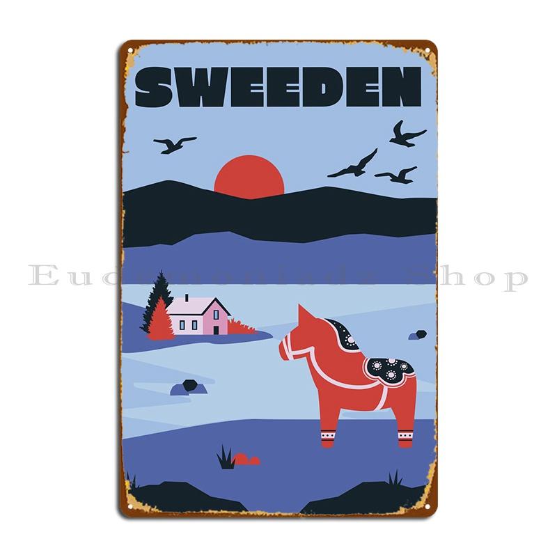 Sweden Country Metal Sign Printing Sign Club Kitchen Wall Decor Tin Sign Poster 20X30CM