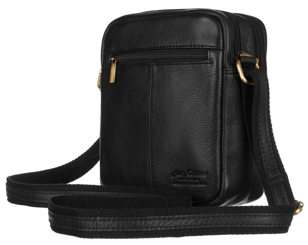 Men's messenger bag made of natural leather - Peterson