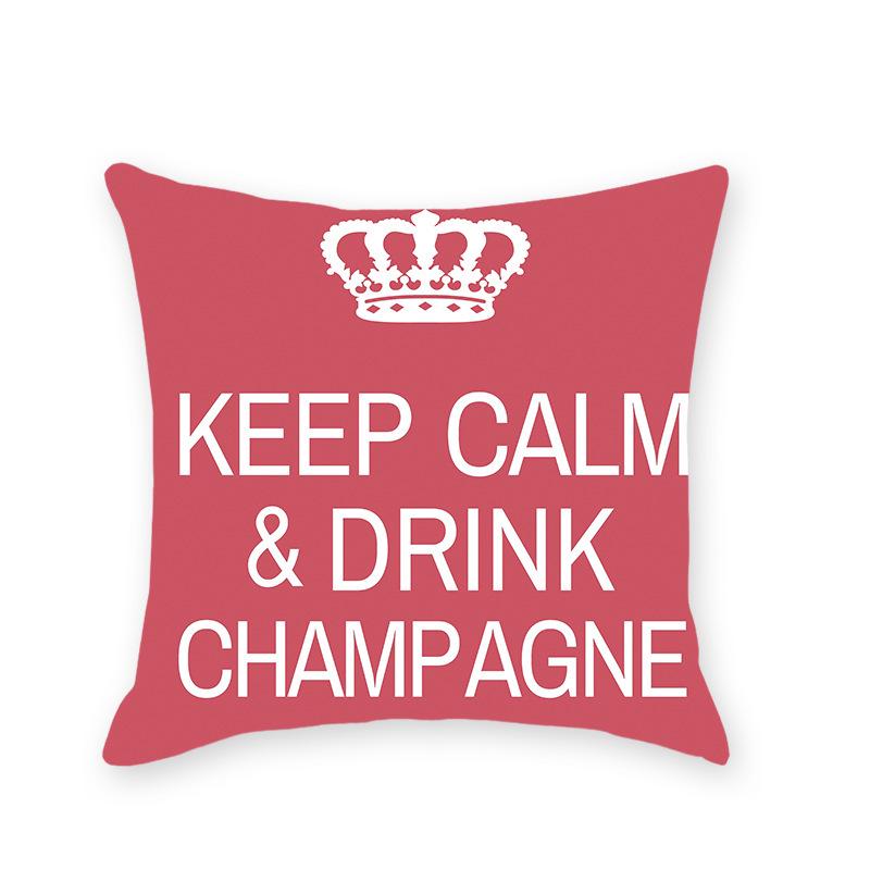 INS Style Faux Soft Throw Pillow Cover - Letter Print Home Decor for Sofa & Living Room