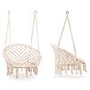 Stork's Nest Swing Hanging Chair Garden Boho for Home Garden 120cm - white