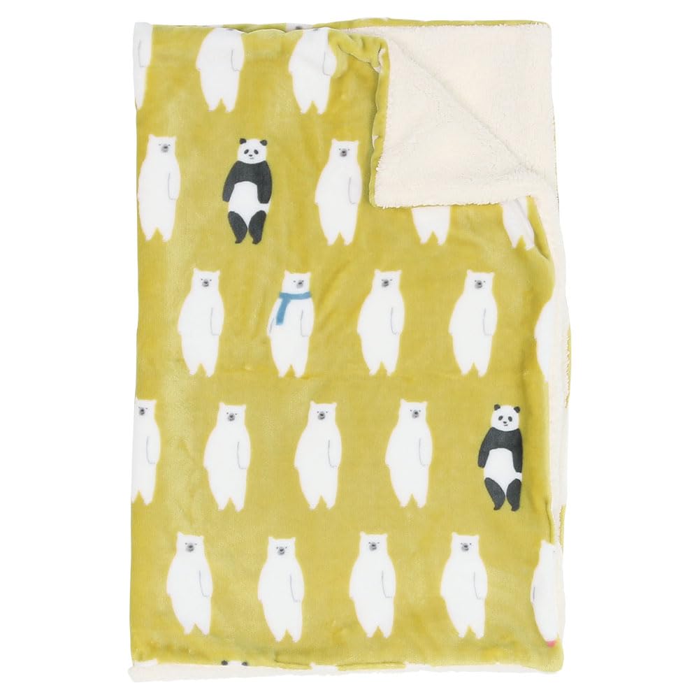 

Friendshill Narikiri Polar Bear Blanket with Boa (Mustard) горчичный