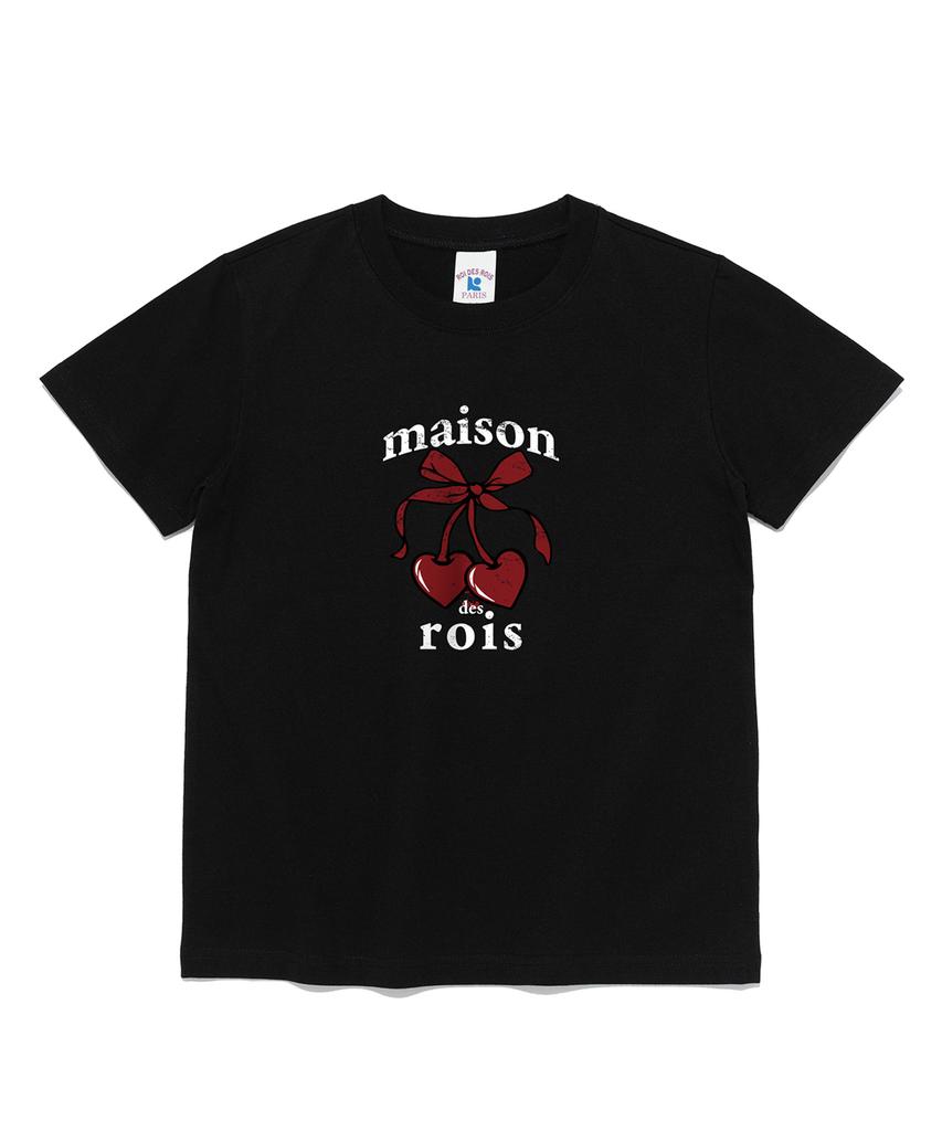 ROIDESROIS Maison 2D Real Cherry Women'S Short Sleeve T-Shirt (Black)