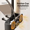 No-drill Suction Cup Bathroom Hair Dryer Holder Storage Wall-mounted Rack