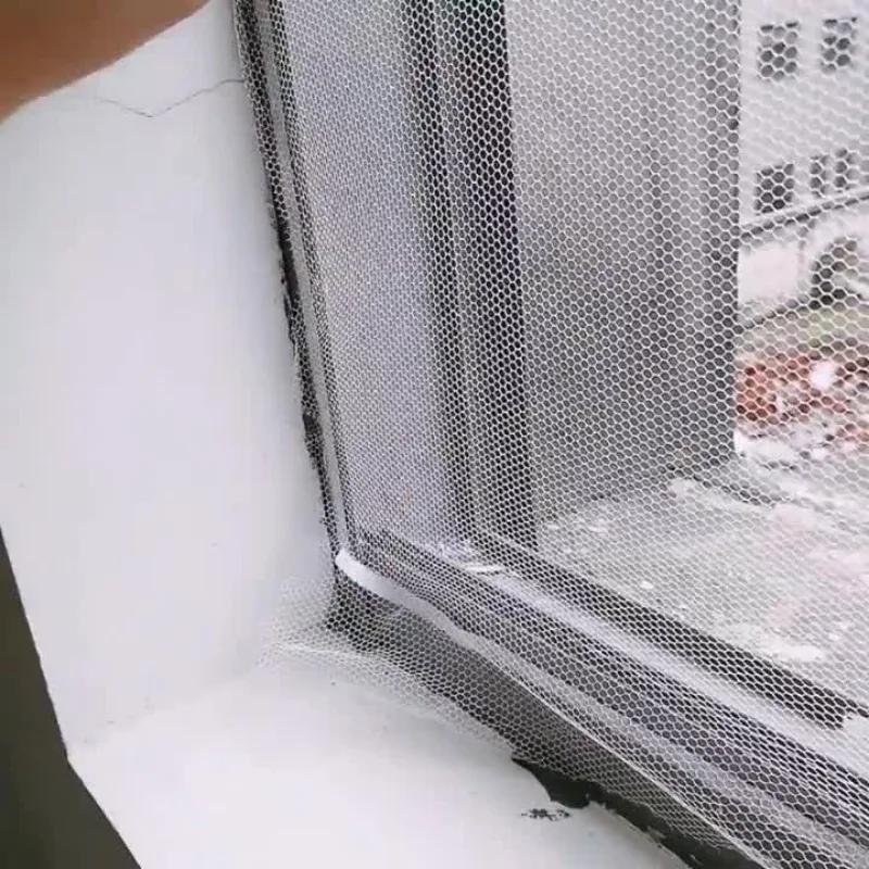 1 Stück Selbstklebende Unsichtbare Fliegengitter Sommer Anti-Mücken- und Insektennetze Einfache Bedienung Weiße Fliegengitter Fenstergitter