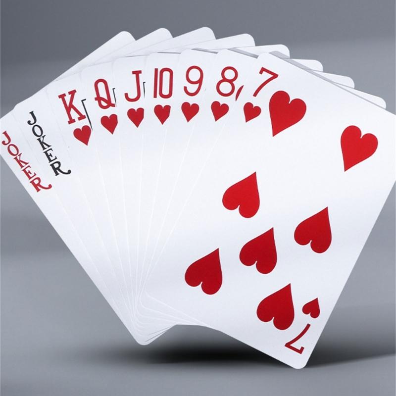 PVC Waterproofs Film Playing Card Plastic Playing Card Board Games Poker Card Practical Gift for Adults and Seniors