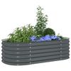 Jardinière - vidaXL - 160x80x44 cm - Acier galvanisé - Gris - Rectangulaire