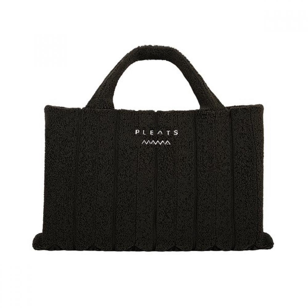 Pleatsmama Charcoal Oversized Tote Bag Poodle