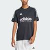 Adidas Three-Stripe Colorblock Letter Print Round Neck Short Sleeve T-Shirt Men Tops Black IP3779