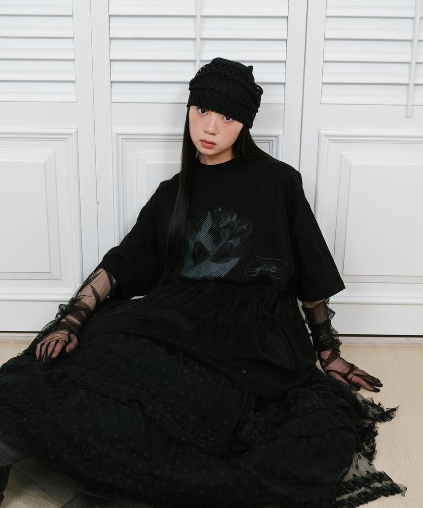 NICEGHOSTCLUB Ffats Tulle Dress Big Big Tee_Black(Ng2Gsut591A)