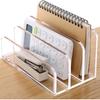 SANRUI 3 Compartments Mail Organizer Letter Holder for Desk ,Vertical Letter Holder,File Sorter Acrylic Desk Organizer Office Supplies,Clear