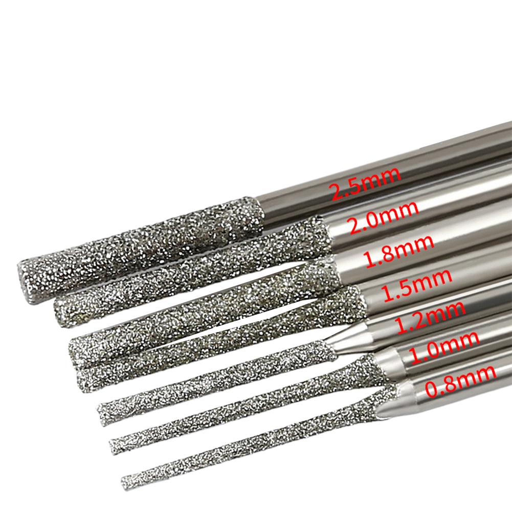 Drilling Jewelry Drilling Glass Diamond Coated Drill Bits Jewelry Drill Bits 1.0mm Head Diameter 1.2mm Head Diameter