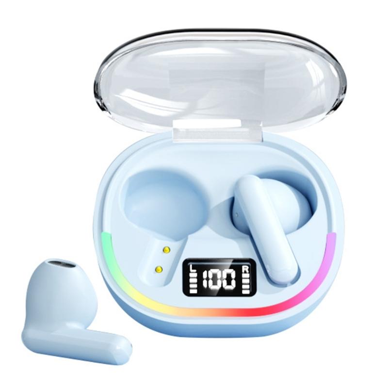 Clear Charging Case Bluetooth-compatible Earbuds With Charging Case Sport EarBuds HiFi Sound Quality LED Display