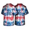 Men's Short Sleeve V-Neck  Print Chest Pocket Care Top