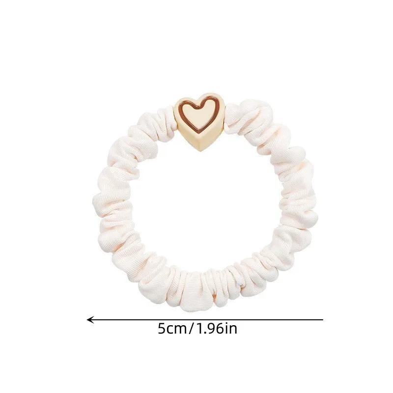 Elasticity Rubber Band Simple Temperament Solid Color Love Hair Ring Hair Accessories High Ponytail Durability for Women